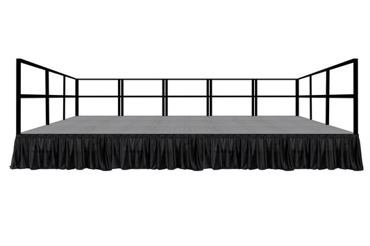 MyStage  12'x20' Portable Stage with railings and skirts