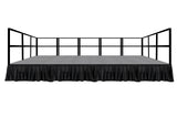 MyStage  8'x28' Portable Stage with railings and skirts