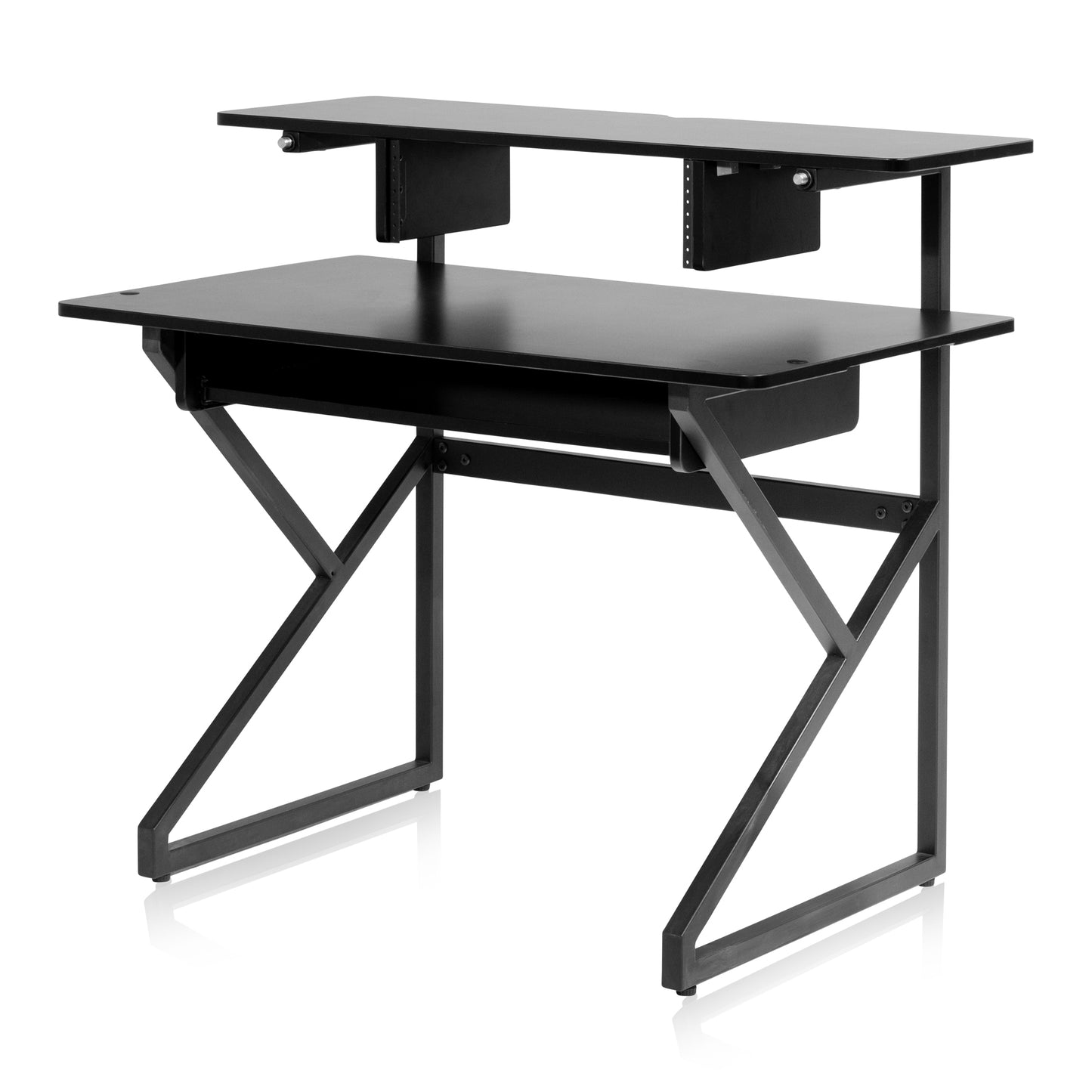 Desk Set w/ Main Desk, Corner, Rack - BLK