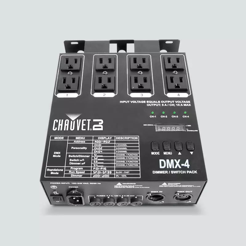 dybde Blueprint udtrykkeligt DMX-4 Dimmer Pack – Learn Stage Lighting GEAR