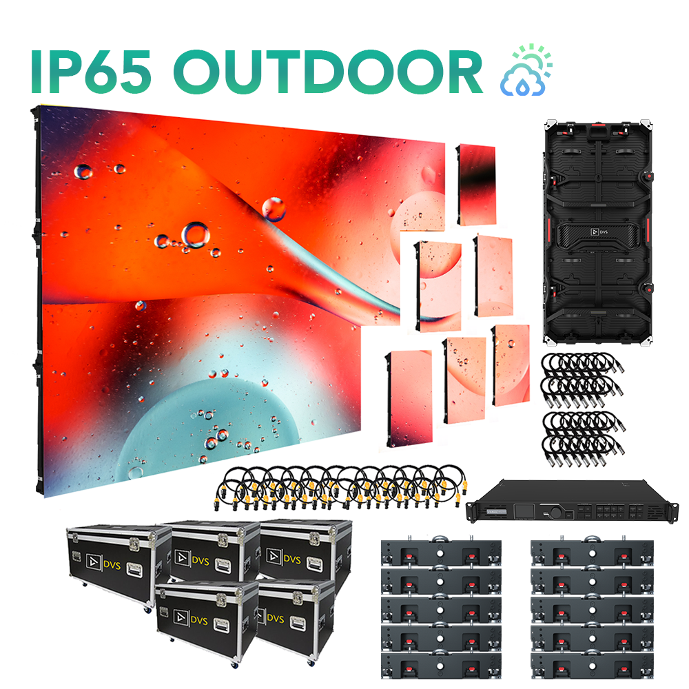 Vizra-4XIP 16-FT X 10-FT 4.8MM IP65 Outdoor LED Video Wall System Package (NovaStar)