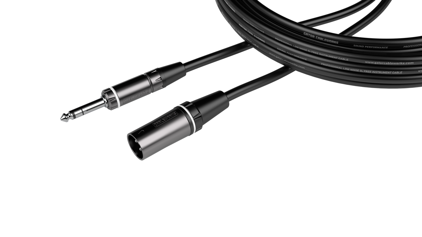 Male XLR to TRS Cable