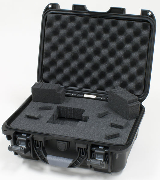 Waterproof case w/diced foam; 13.8"x9.3"x6.2"