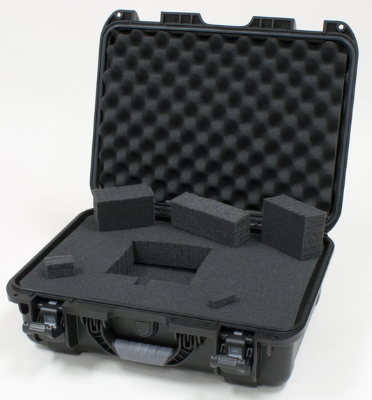 Waterproof case w/ diced foam; 17"x11.8"x6.4"