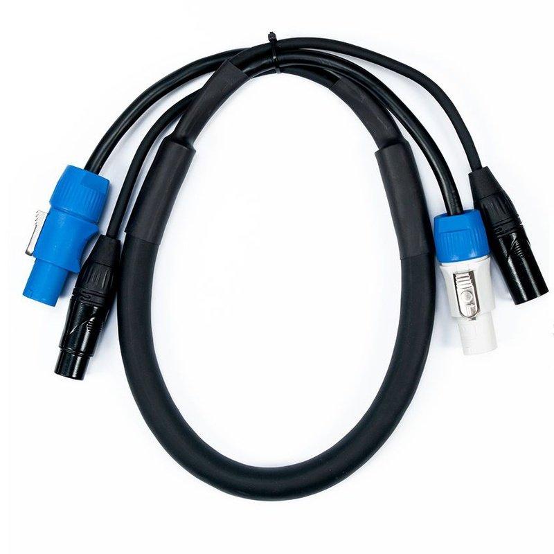 Accu-Cable 3ft 3-Pin DMX + Locking Power Cable - AC3PPCON3