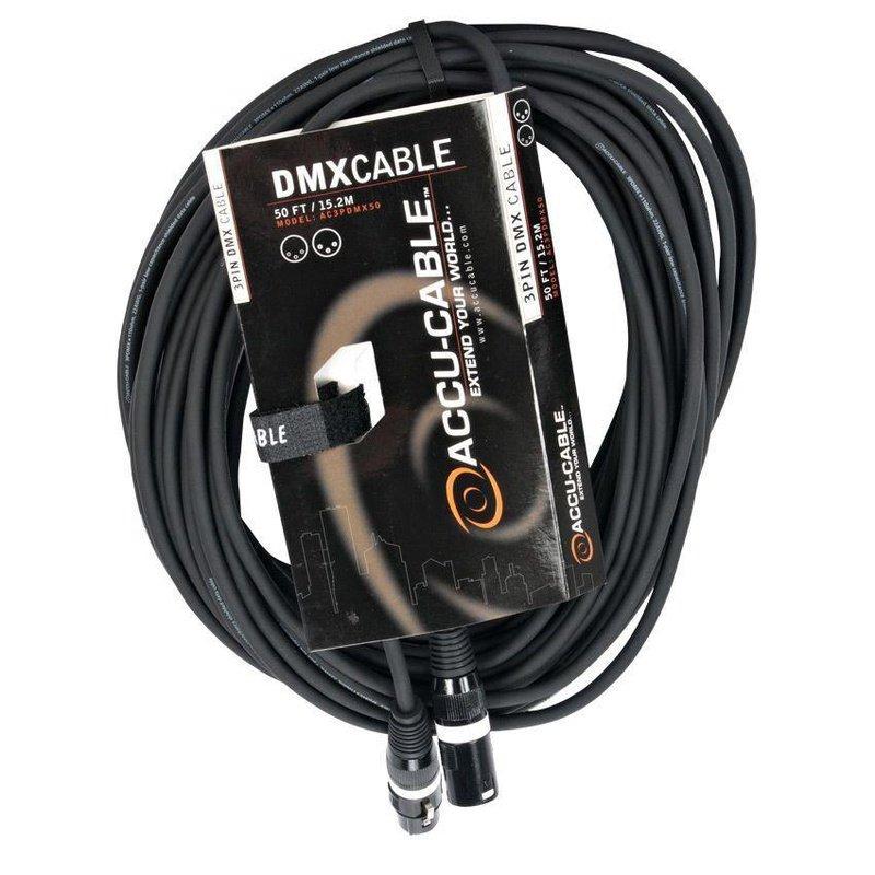 Accu-Cable 50ft 3-Pin DMX Cable - AC3PDMX50