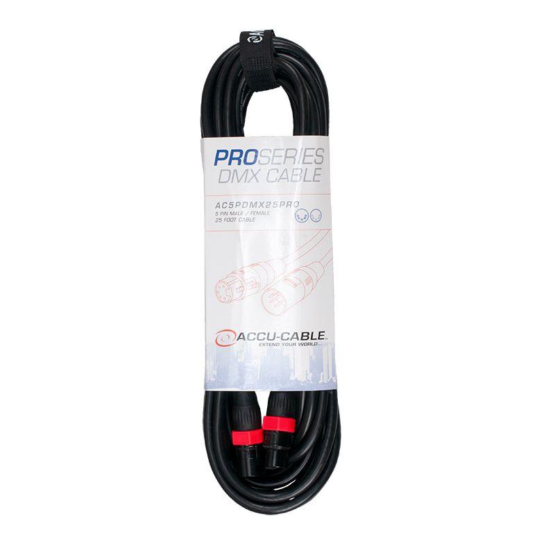 Accu-Cable 25ft Pro Series 5 Pin DMX – AC5PDMX25PRO
