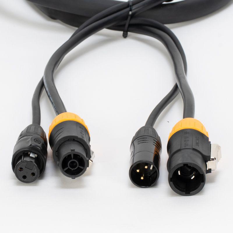 Accu-Cable 3ft IP65 3-Pin DMX + Locking Power Cable - AC3PTRUE3