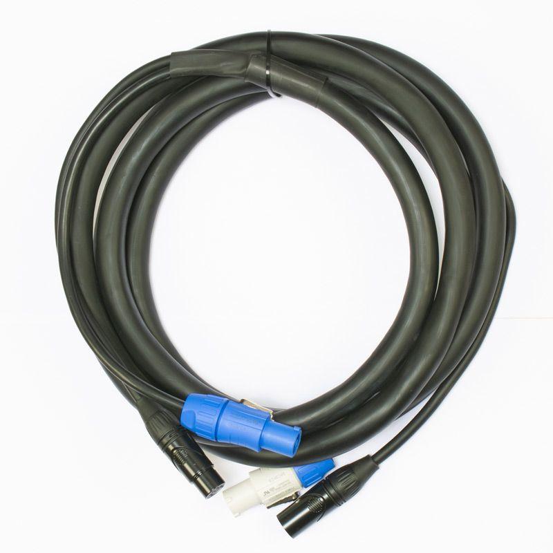 Accu-Cable 25ft 5-Pin DMX + Locking Power Cable - AC5PPCON25