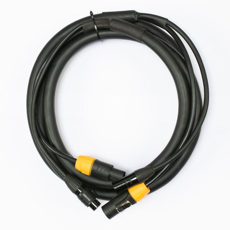 Accu-Cable 12ft IP65 5-Pin DMX + Locking Power Cable - AC5PTRUE12