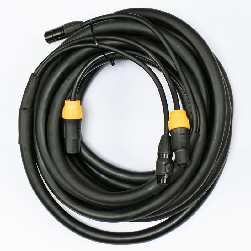Accu-Cable 25ft IP65 5-Pin DMX + Locking Power Cable - AC5PTRUE25
