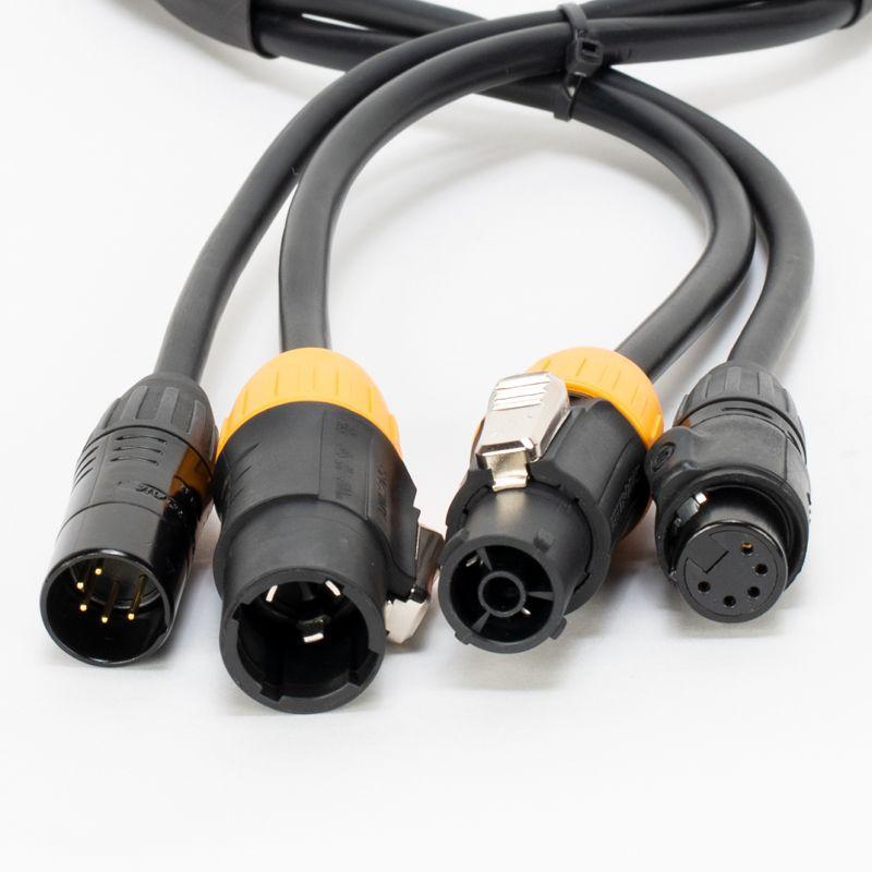 Accu-Cable 25ft IP65 5-Pin DMX + Locking Power Cable - AC5PTRUE25