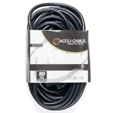 Accu-Cable 50ft AC Power Cable with tri-tap (12 AWG, Black) - EC-123-3FER50
